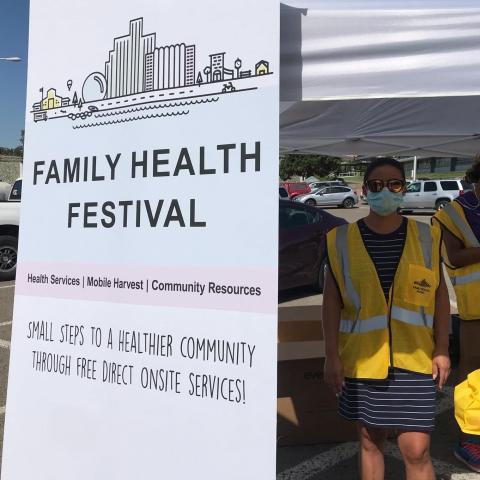 Past Family Health Festival event showing a banner. 